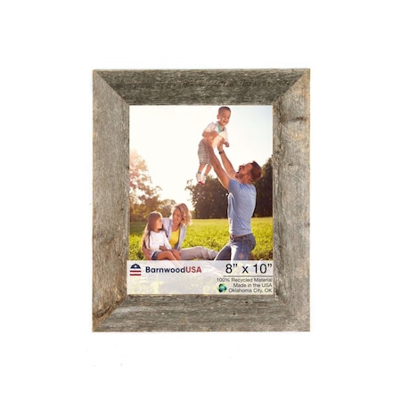 Barnwoodusa Rustic Farmhouse Reclaimed 8x10 Picture Frame (Weathered Gray) 672713210023